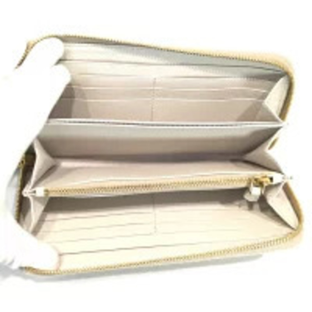 PRADA Long Wallet Round Zipper Wallet Bill Card White Leather - Picture 7 of 10
